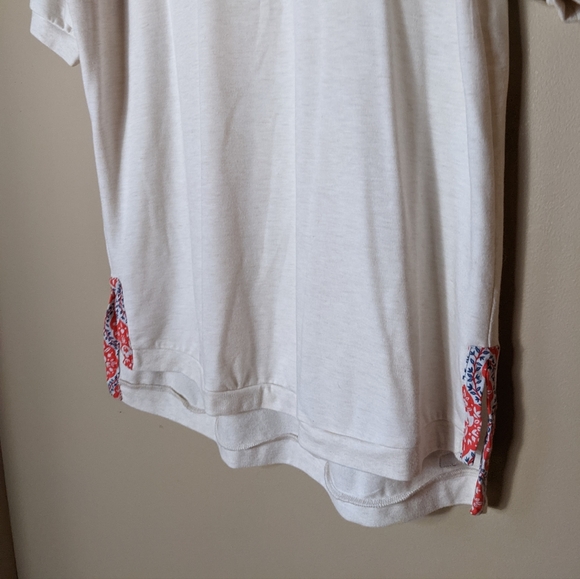 Matilda Jane Idealist Ivory Ruffle Short Sleeve Shirt size small - Picture 4 of 7